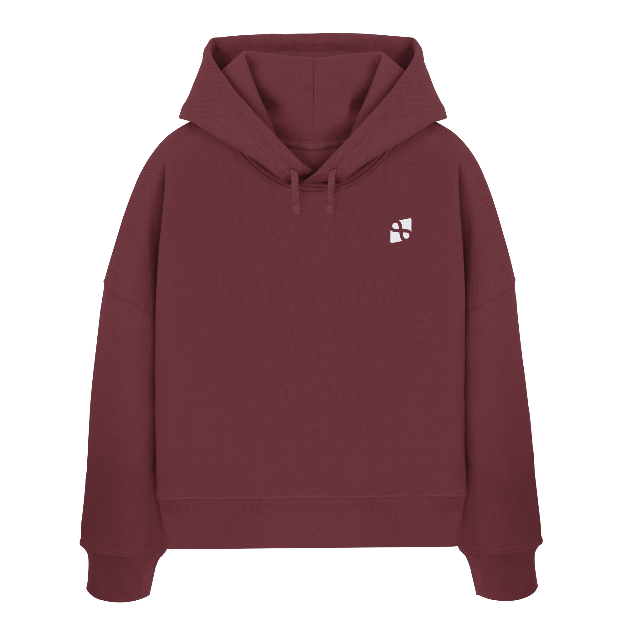 Tannenhäher mit Zirbelnuss + Emblem Stick - Womens Organic Boxcut Hoodie