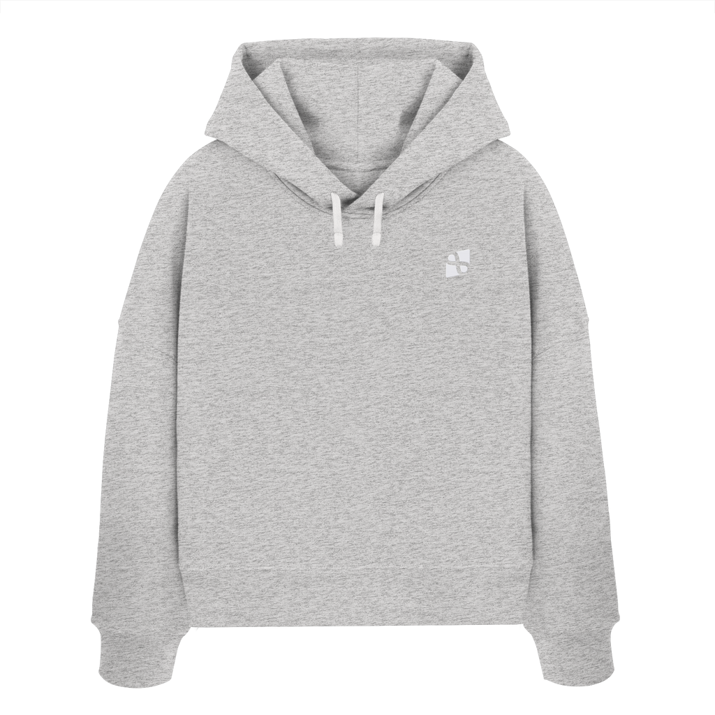 Tannenhäher mit Zirbelnuss + Emblem Stick - Womens Organic Boxcut Hoodie