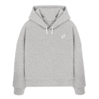 Tannenhäher mit Zirbelnuss + Emblem Stick - Womens Organic Boxcut Hoodie