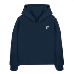 Tannenhäher mit Zirbelnuss + Emblem Stick - Womens Organic Boxcut Hoodie
