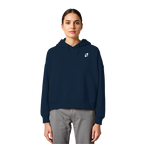 Tannenhäher mit Zirbelnuss + Emblem Stick - Womens Organic Boxcut Hoodie