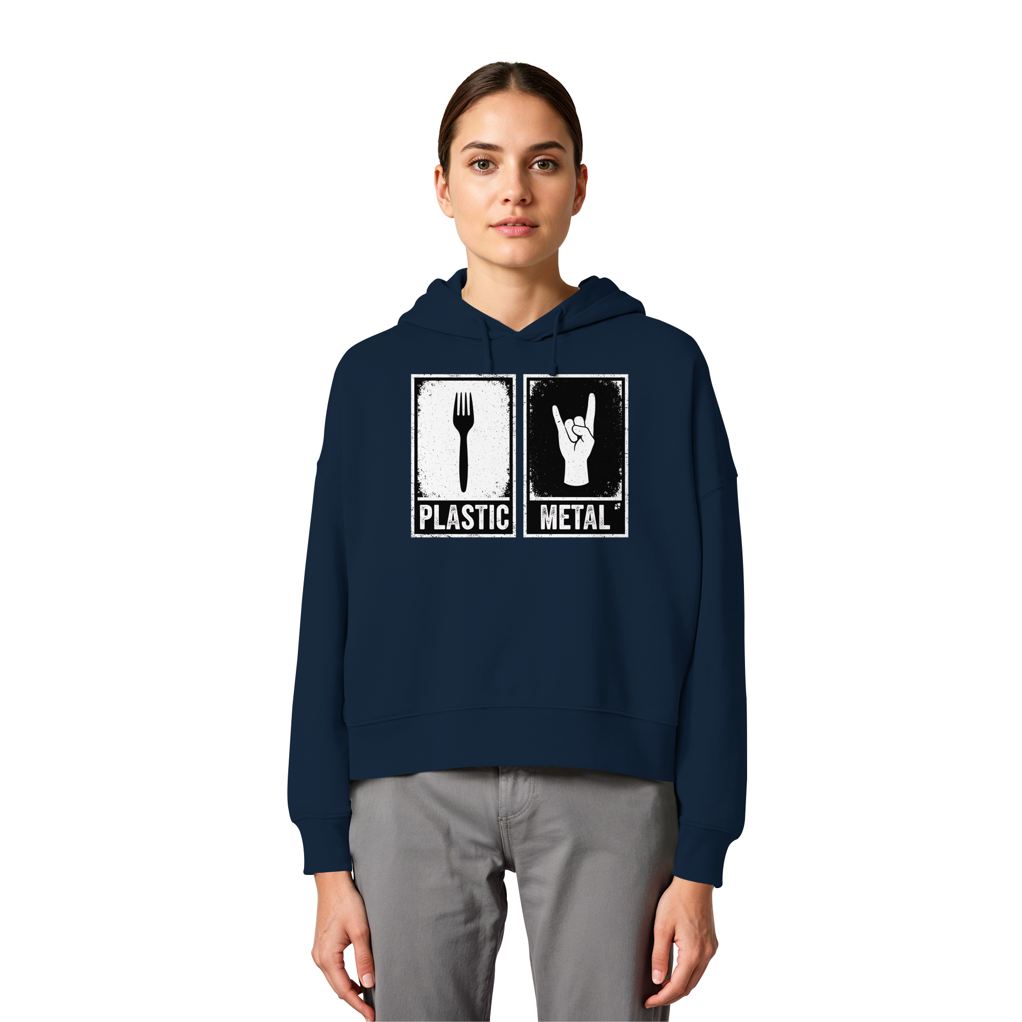The Art of Fork - Womens Organic Boxcut Hoodie