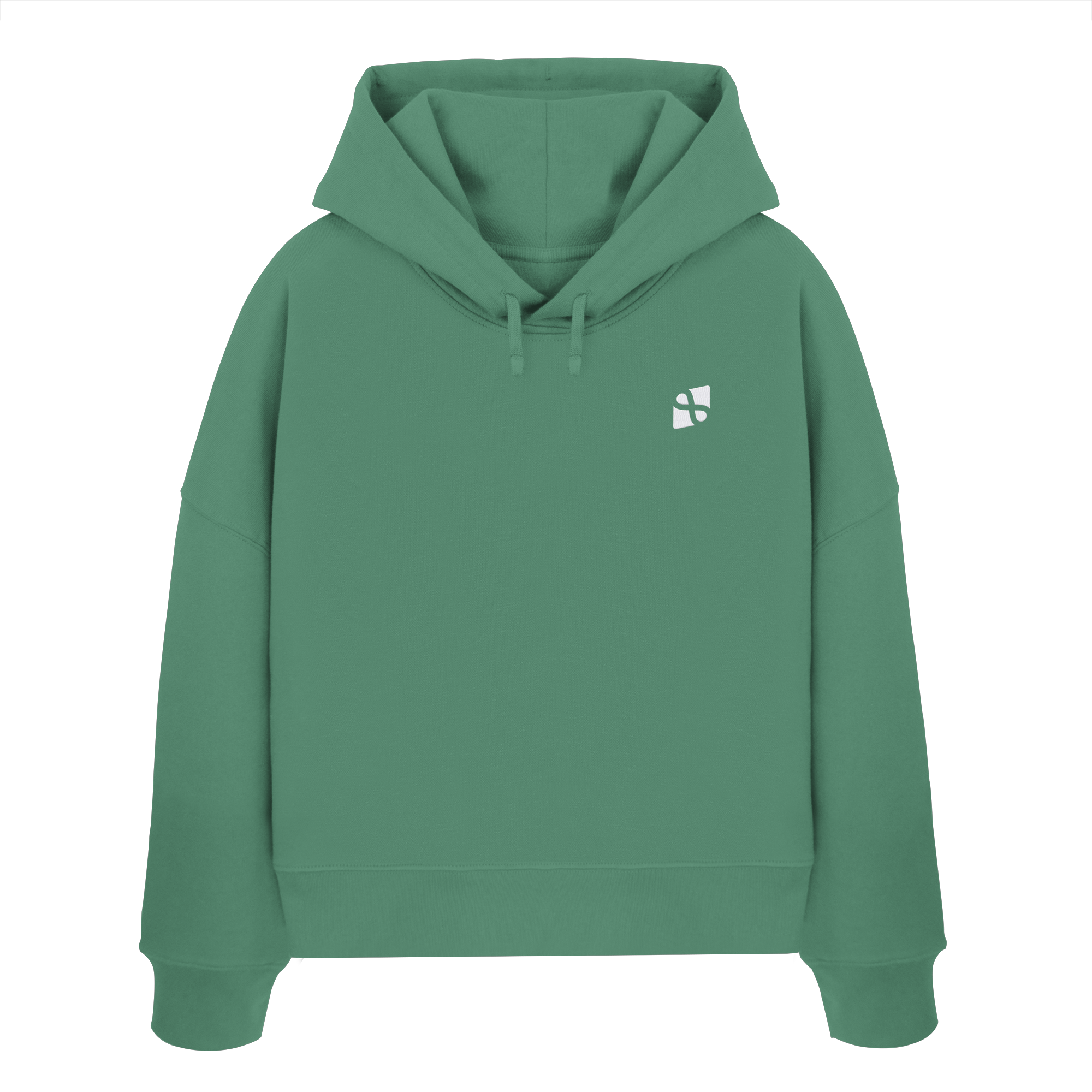 WTF - "Wear The Fair" Print mit besticktem Emblem - Womens Organic Boxcut Hoodie