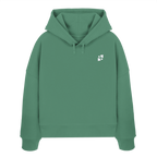 Tannenhäher mit Zirbelnuss + Emblem Stick - Womens Organic Boxcut Hoodie