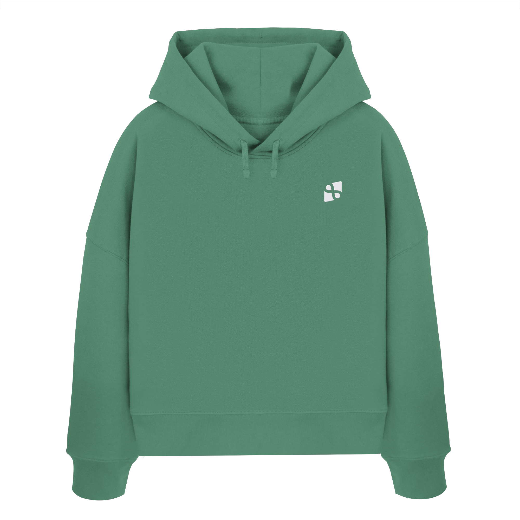 Tannenhäher mit Zirbelnuss + Emblem Stick - Womens Organic Boxcut Hoodie