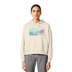 Pastell Mountain - Womens Organic Boxcut Hoodie