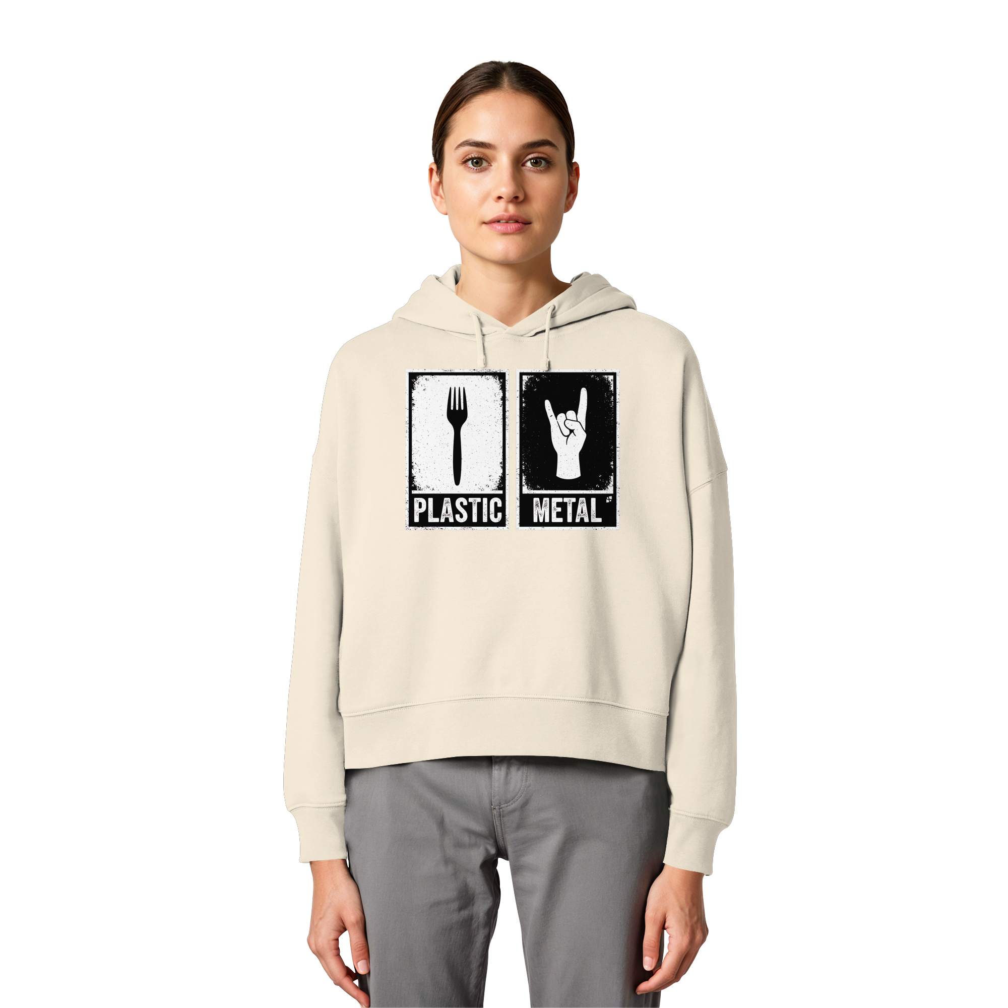 The Art of Fork - Womens Organic Boxcut Hoodie