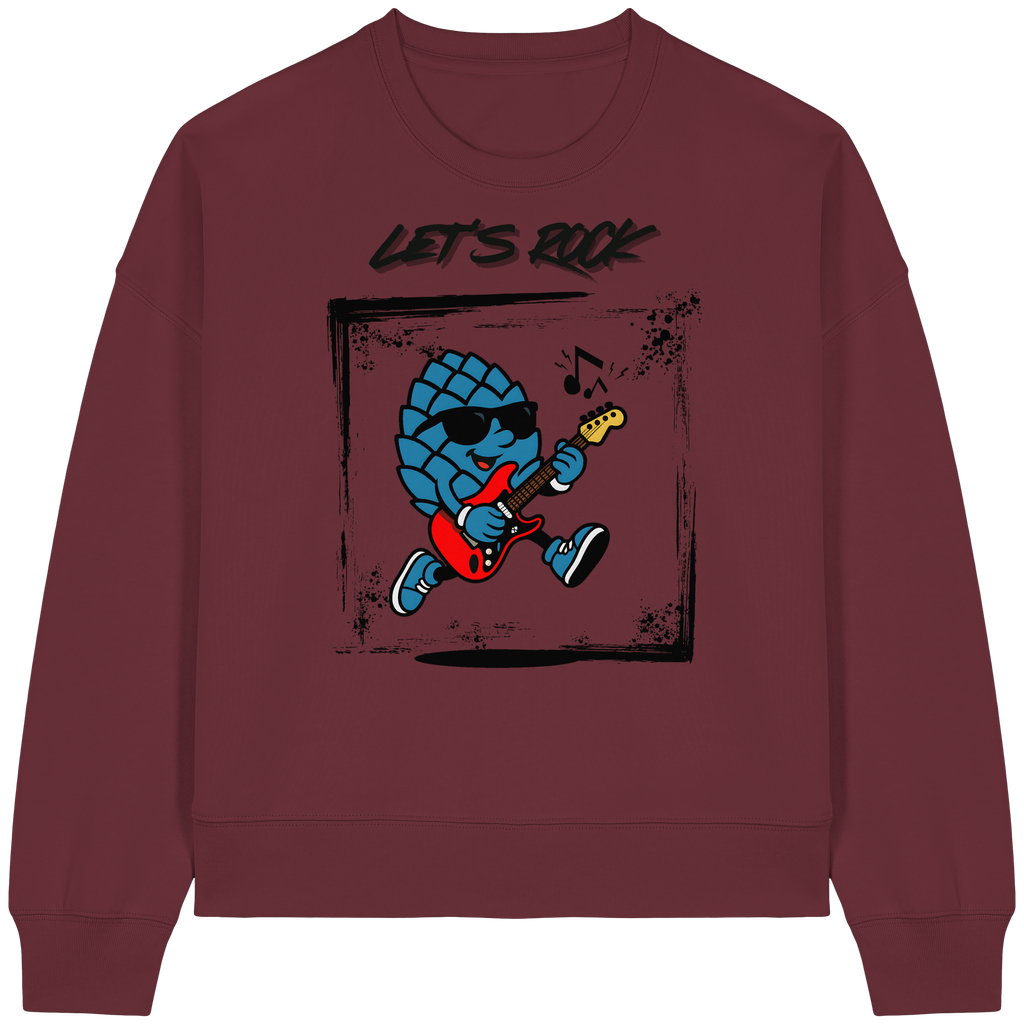 Lets Rock Zirbi - Womens Organic Boxcut Sweatshirt