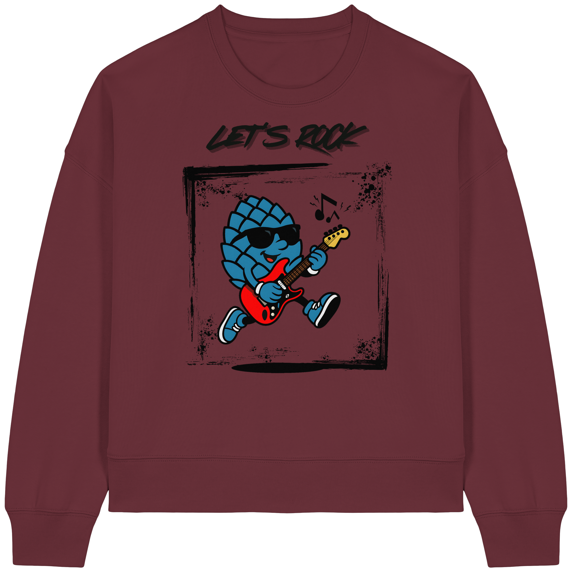Lets Rock Zirbi - Womens Organic Boxcut Sweatshirt