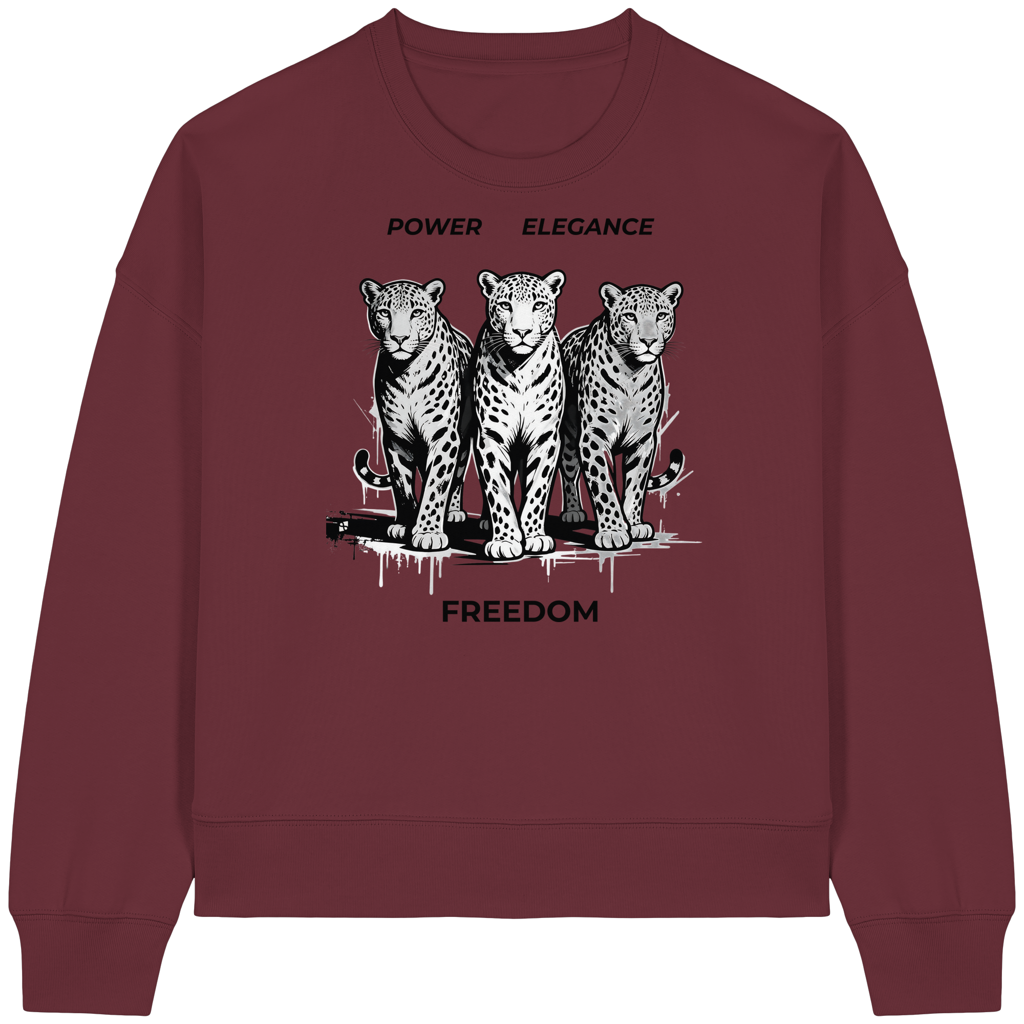 PER Leoparden - Womens Organic Boxcut Sweatshirt