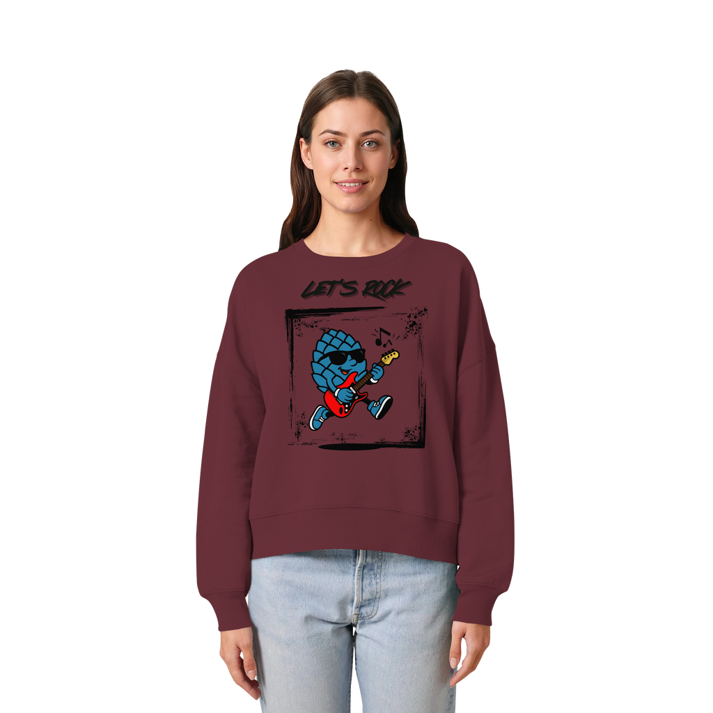 Lets Rock Zirbi - Womens Organic Boxcut Sweatshirt