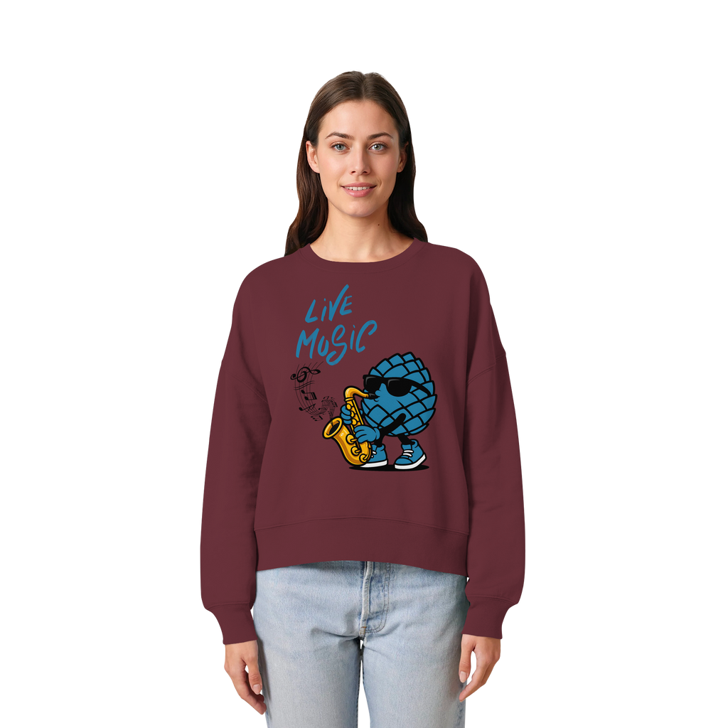 Jazz Zirbi - Womens Organic Boxcut Sweatshirt