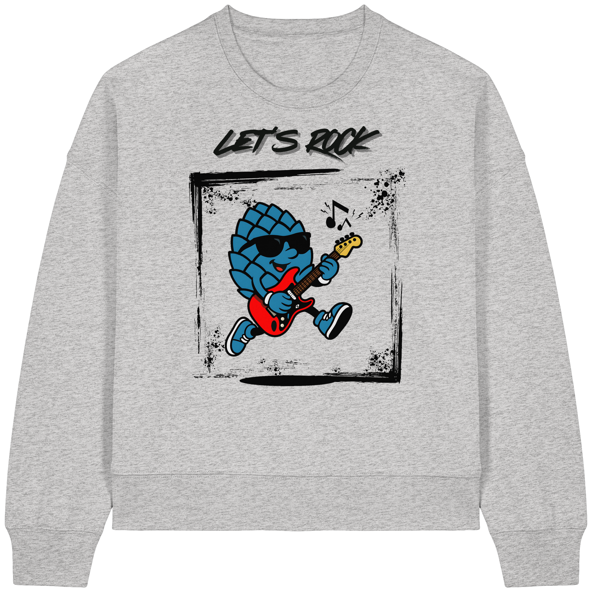 Lets Rock Zirbi - Womens Organic Boxcut Sweatshirt