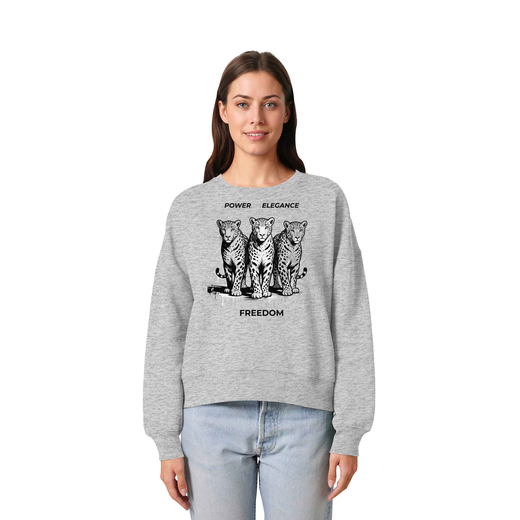 PER Leoparden - Womens Organic Boxcut Sweatshirt