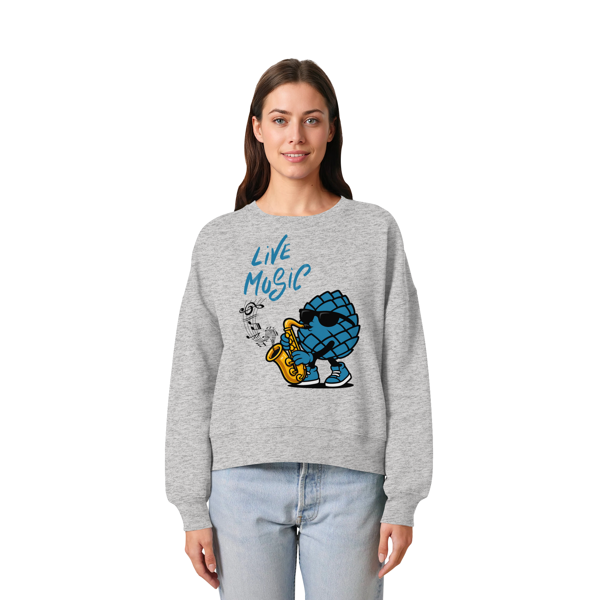 Jazz Zirbi - Womens Organic Boxcut Sweatshirt