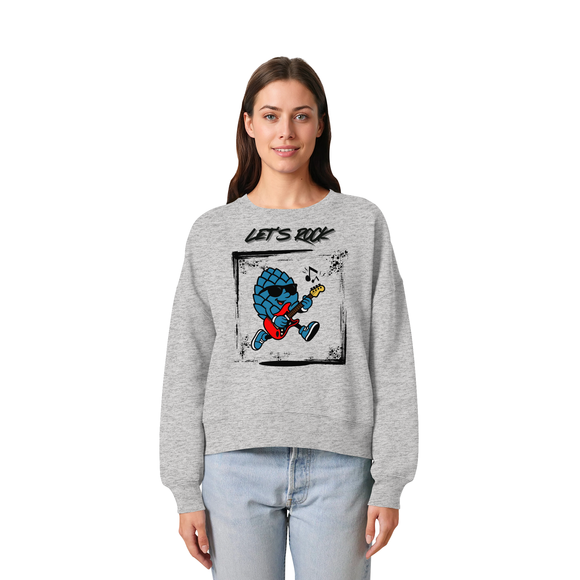 Lets Rock Zirbi - Womens Organic Boxcut Sweatshirt
