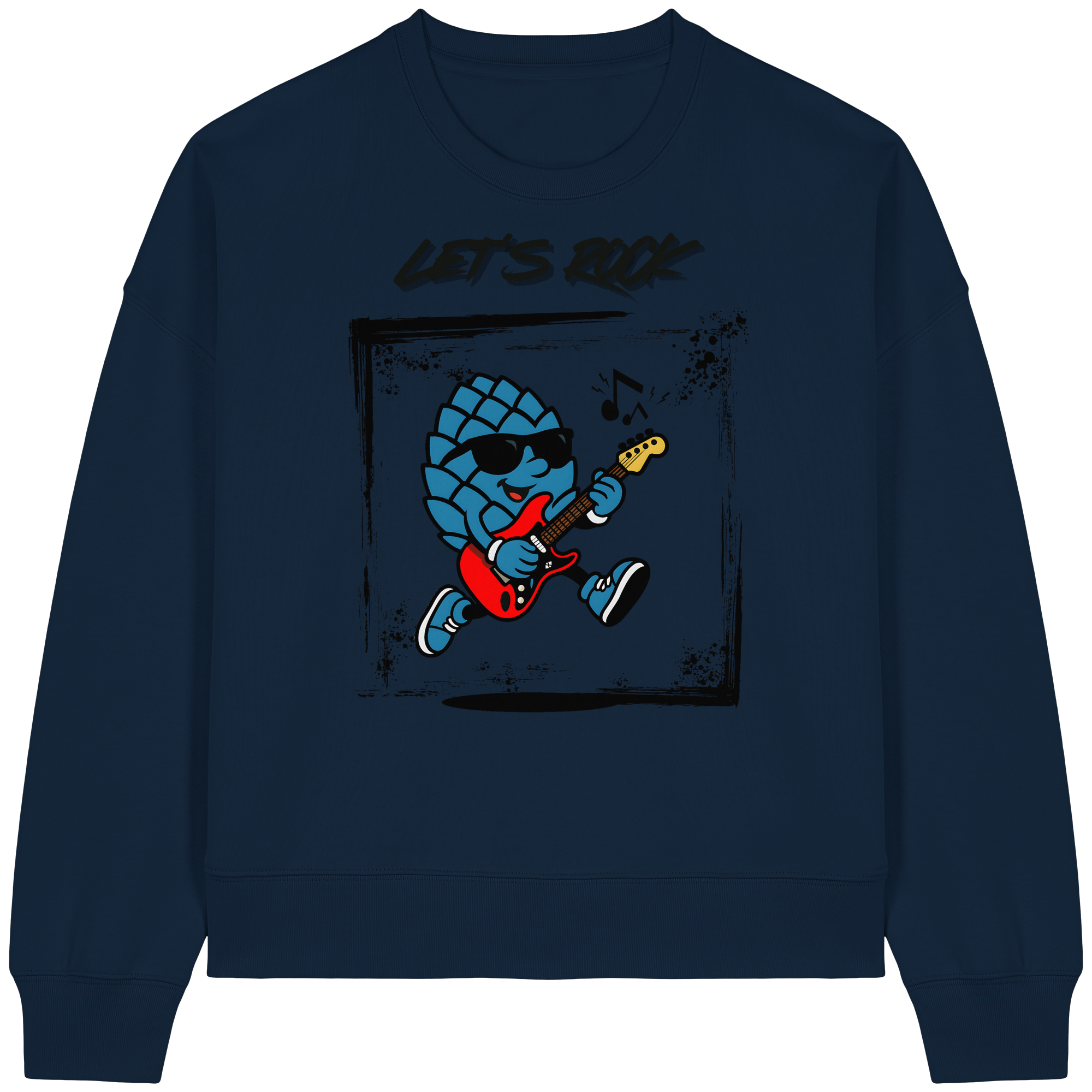 Lets Rock Zirbi - Womens Organic Boxcut Sweatshirt