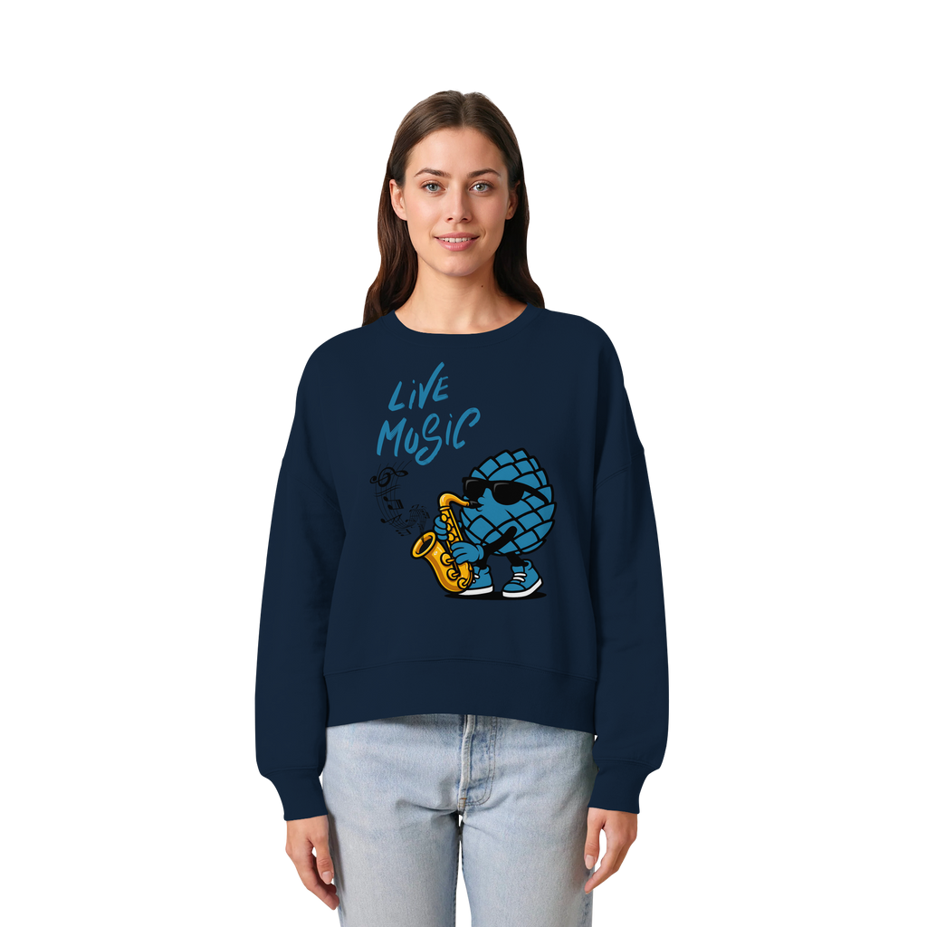 Jazz Zirbi - Womens Organic Boxcut Sweatshirt