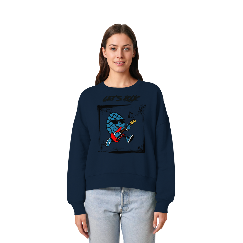 Lets Rock Zirbi - Womens Organic Boxcut Sweatshirt