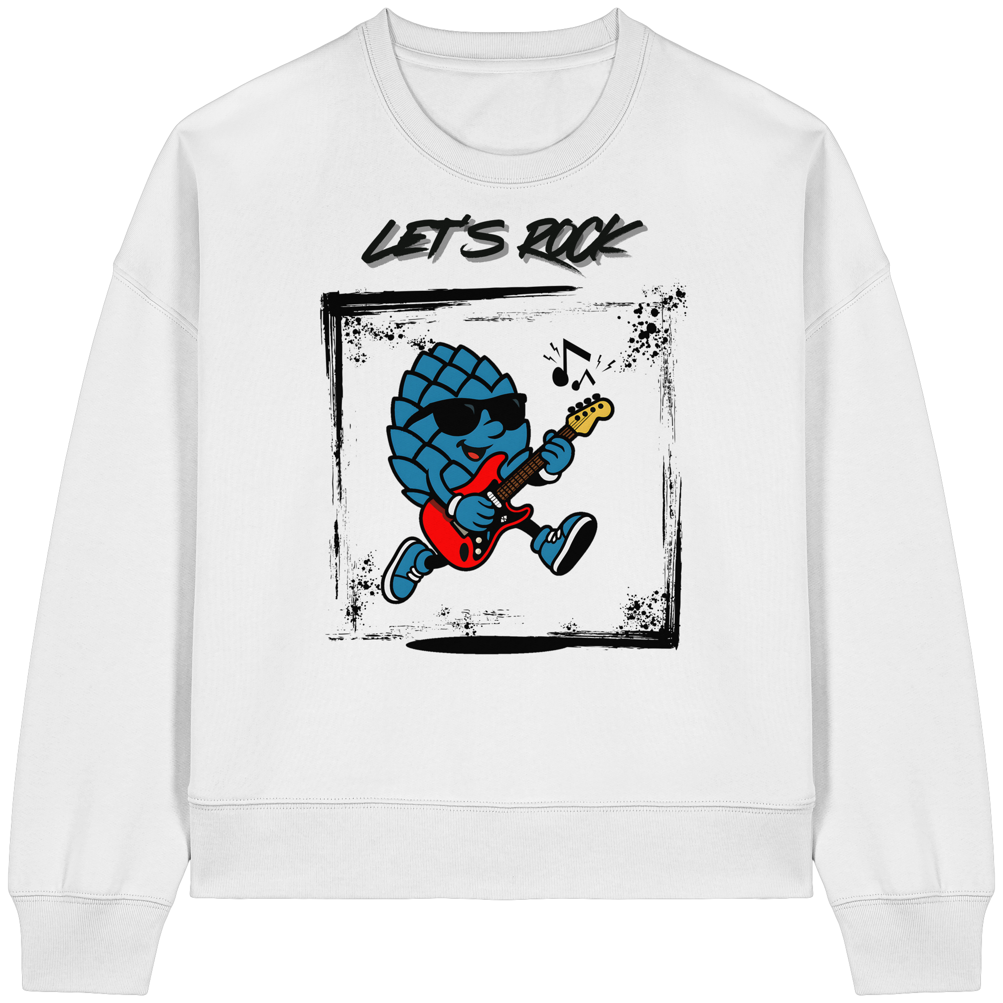 Lets Rock Zirbi - Womens Organic Boxcut Sweatshirt