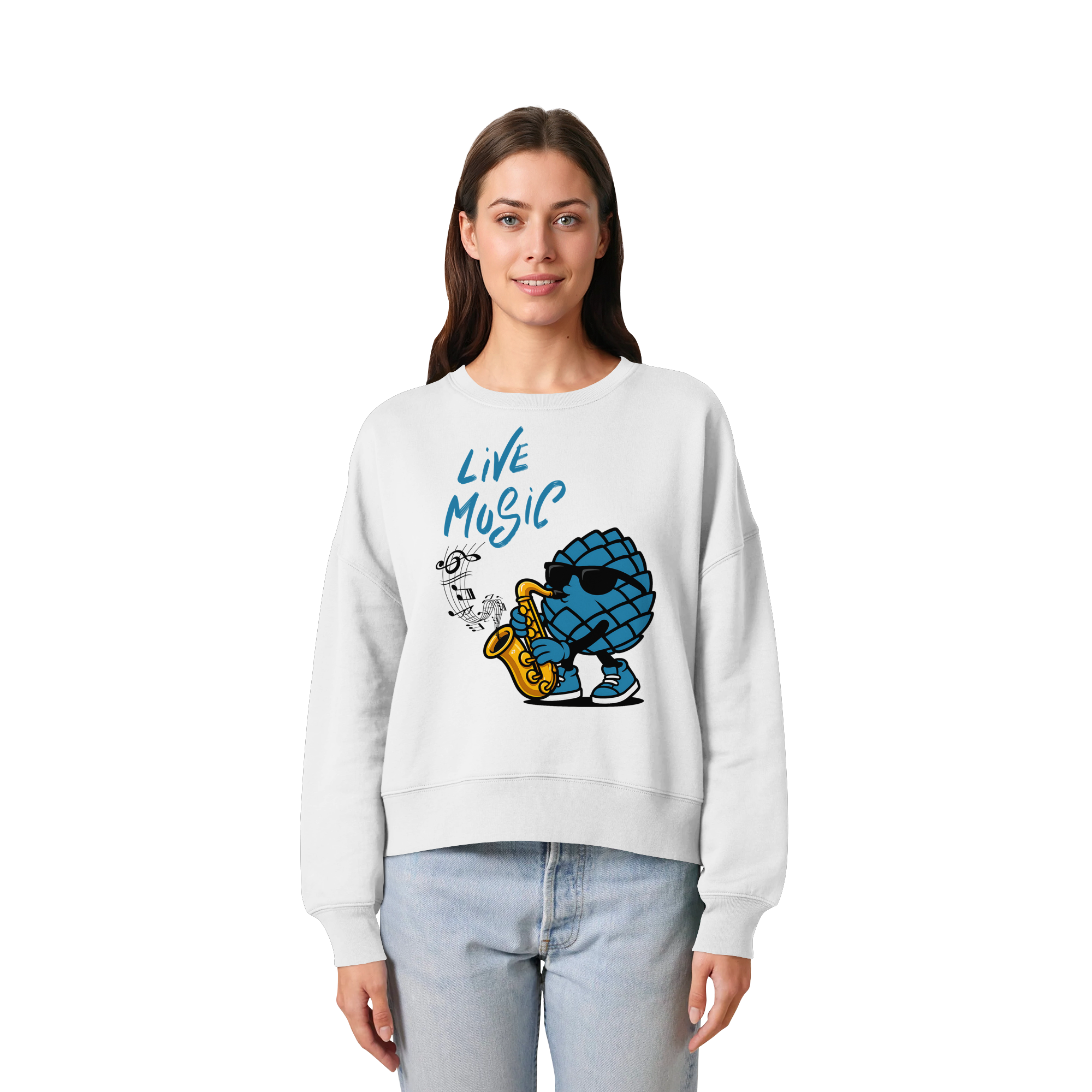 Jazz Zirbi - Womens Organic Boxcut Sweatshirt