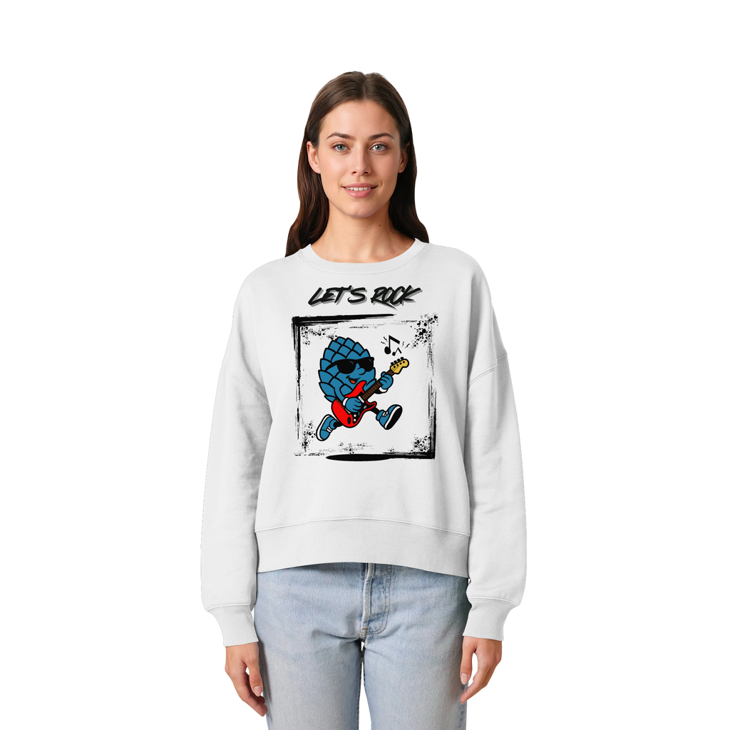 Lets Rock Zirbi - Womens Organic Boxcut Sweatshirt