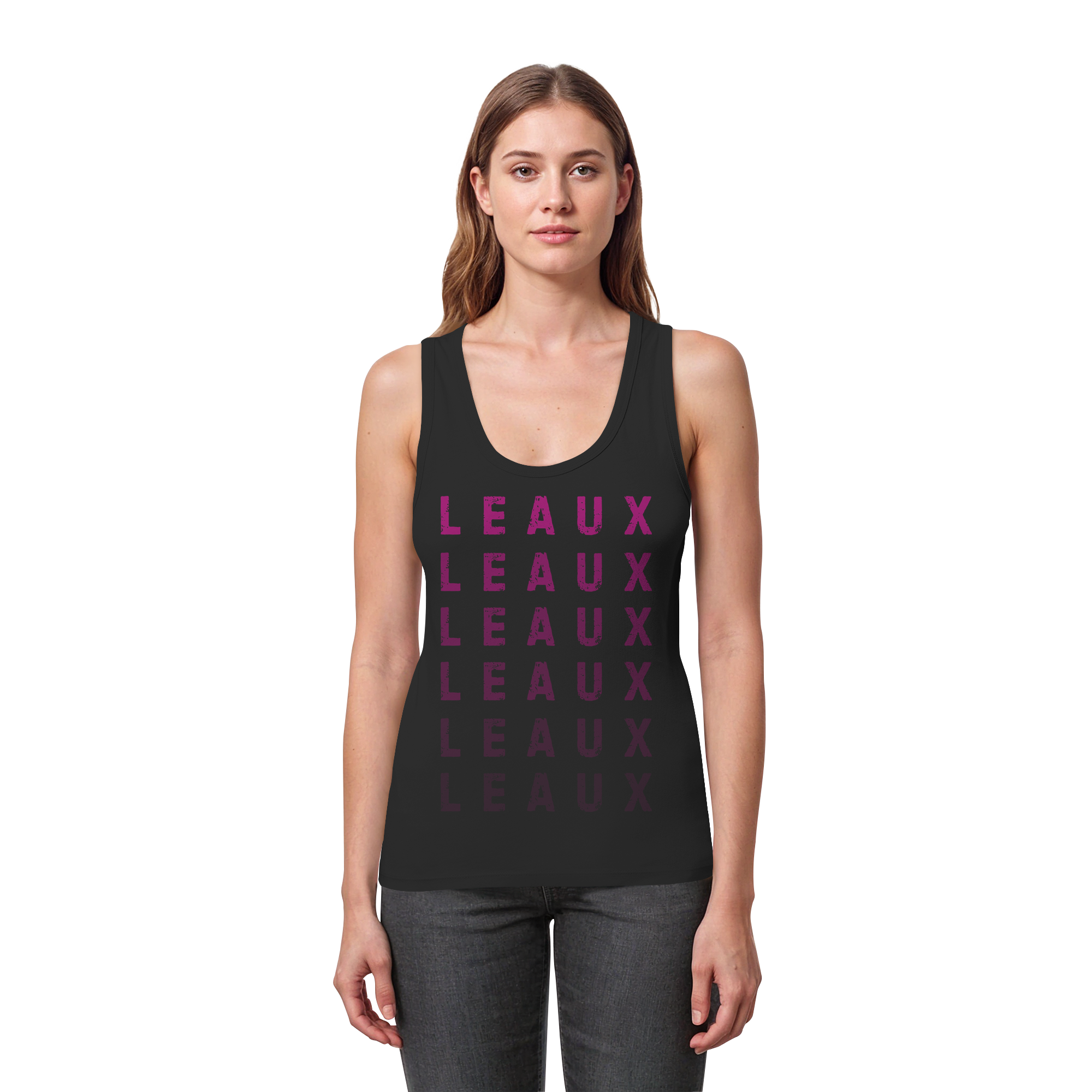 LEAUX classic magenta - Womens Organic Fitted Tank Top