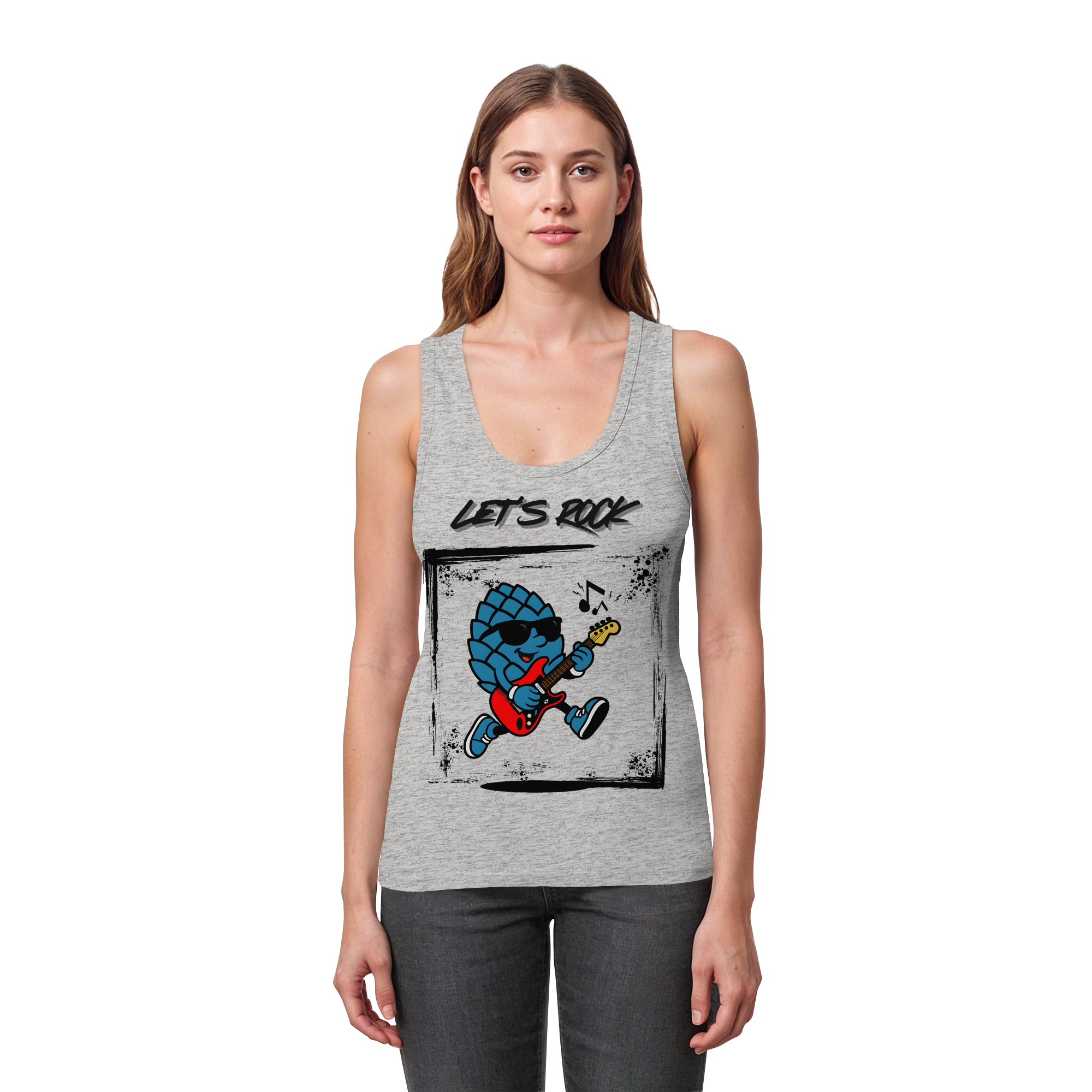 Lets Rock Zirbi - Womens Organic Fitted Tank Top