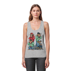 Die vier Stadtaffen - Womens Organic Fitted Tank Top