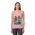 Die vier Stadtaffen - Womens Organic Fitted Tank Top