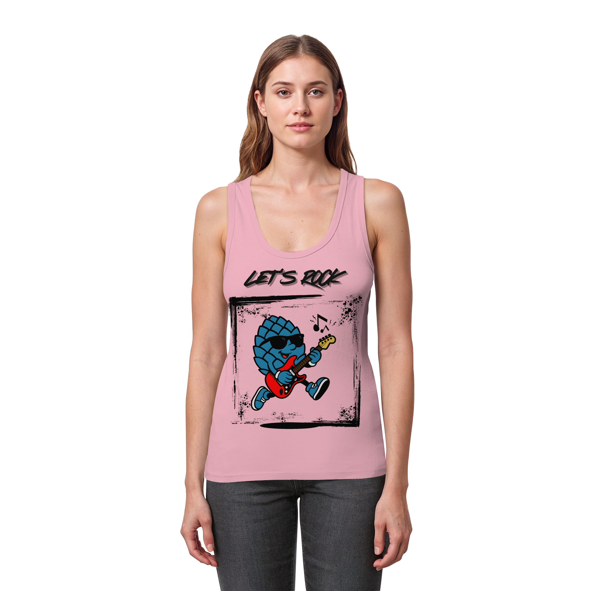 Lets Rock Zirbi - Womens Organic Fitted Tank Top