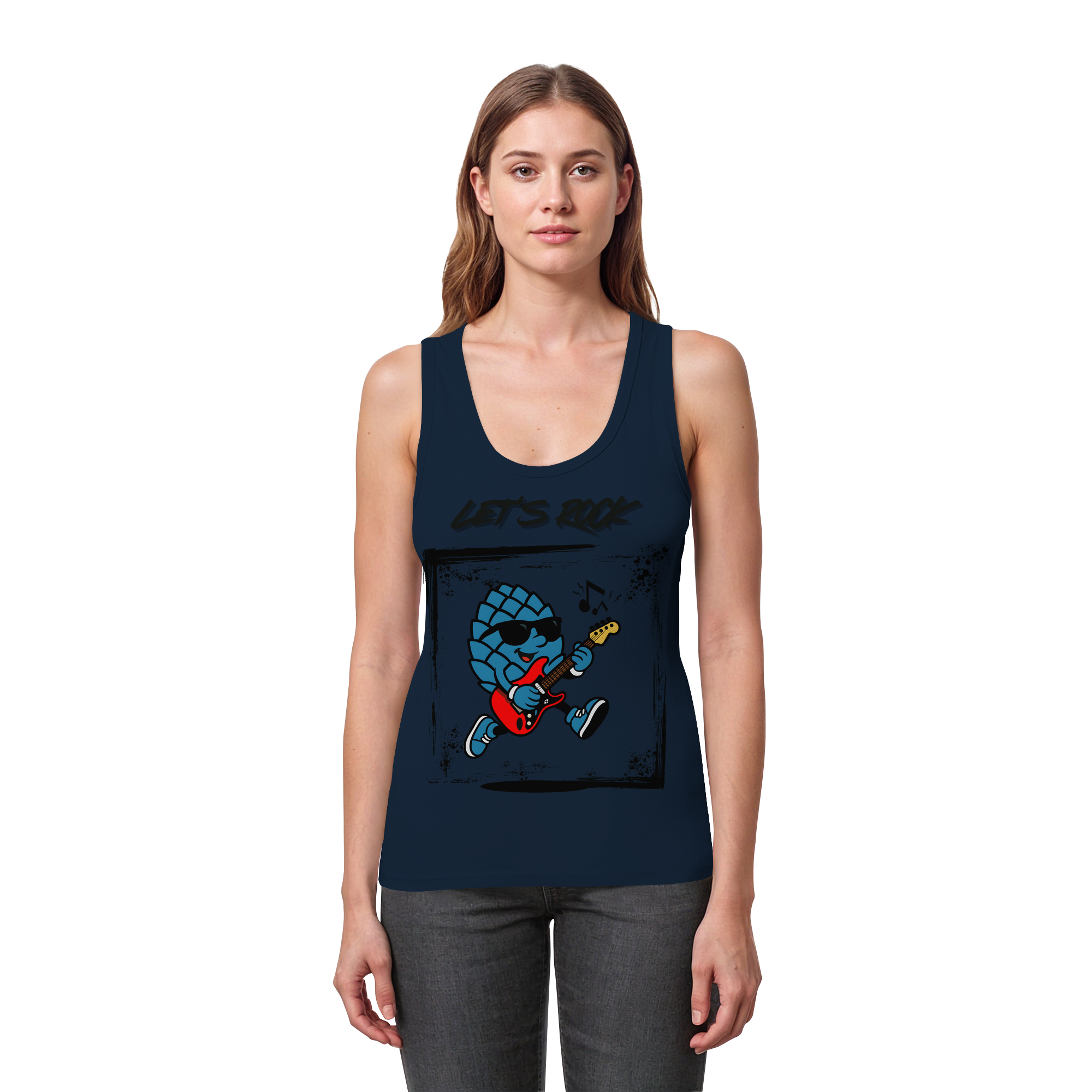 Lets Rock Zirbi - Womens Organic Fitted Tank Top
