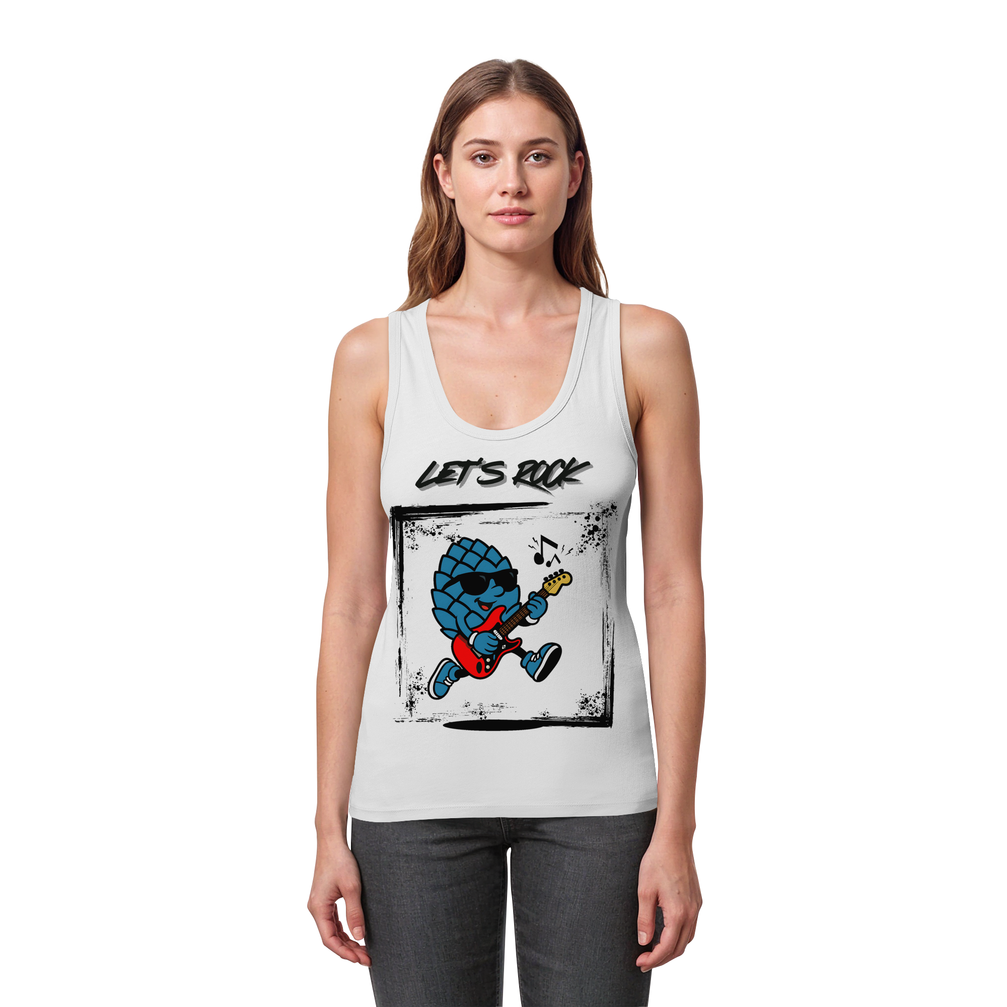 Lets Rock Zirbi - Womens Organic Fitted Tank Top