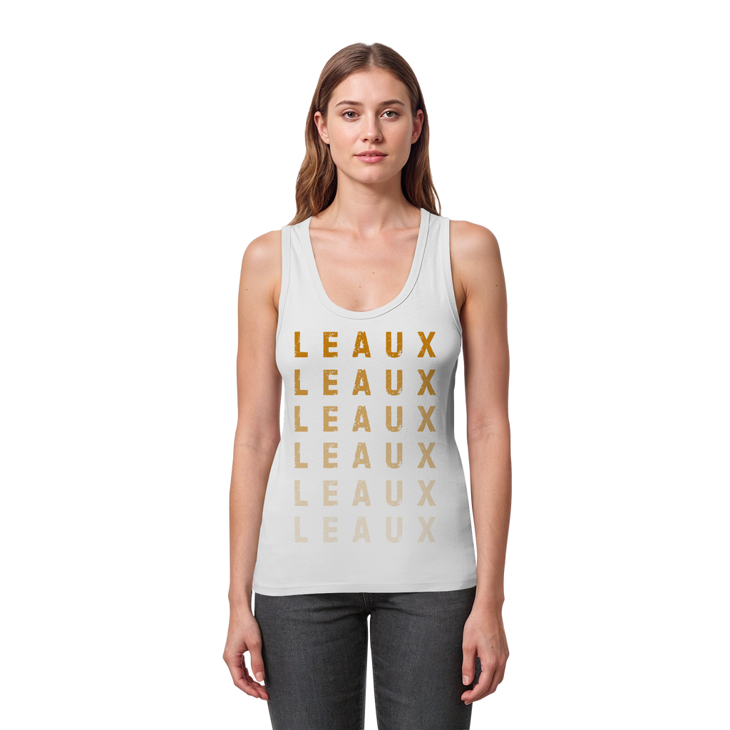 LEAUX classic orange - Womens Organic Fitted Tank Top