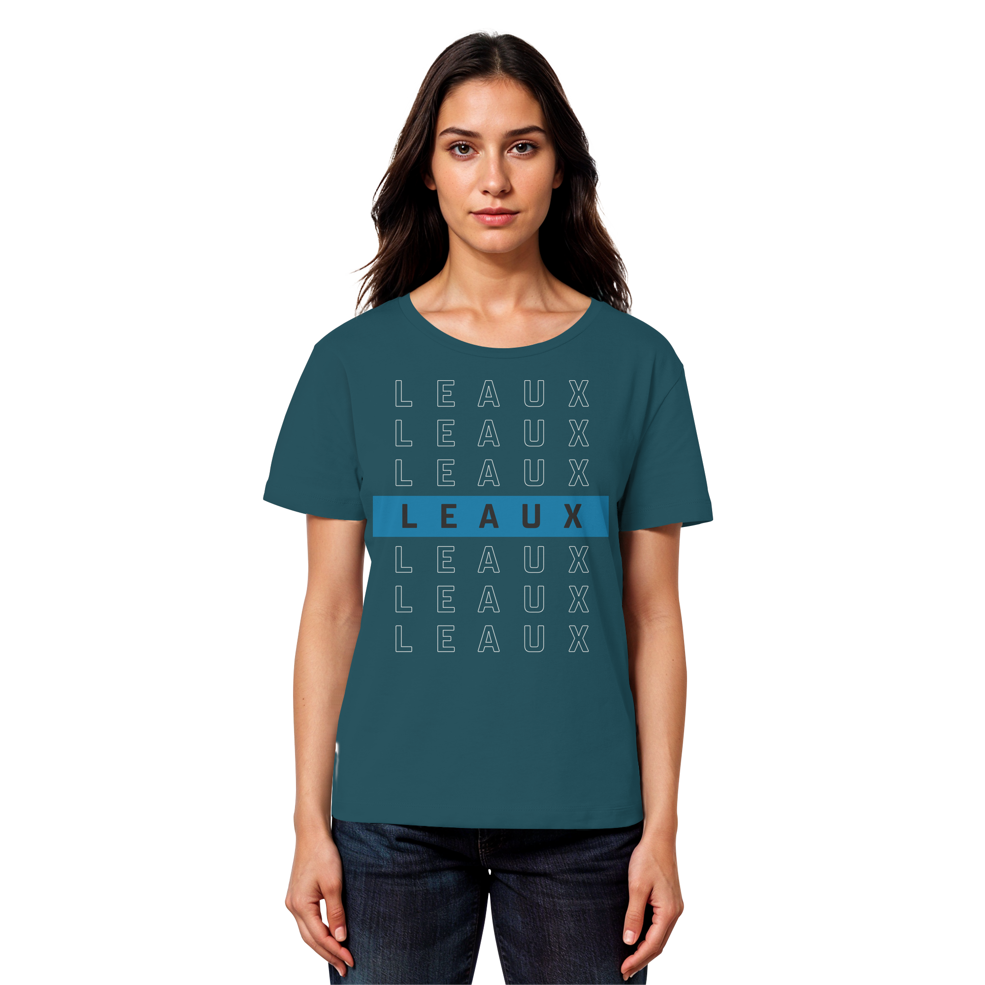 LEAUX Classics – Logo Bar Blue Women Lightweight Shirt