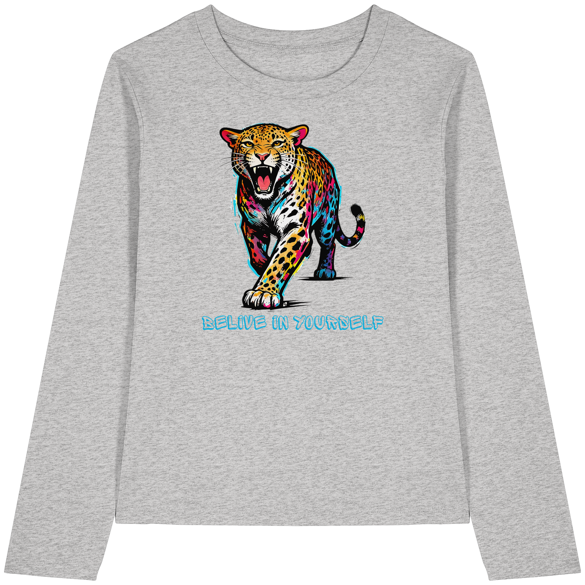 BIY Leopard - Womens Organic Longsleeve T-Shirt