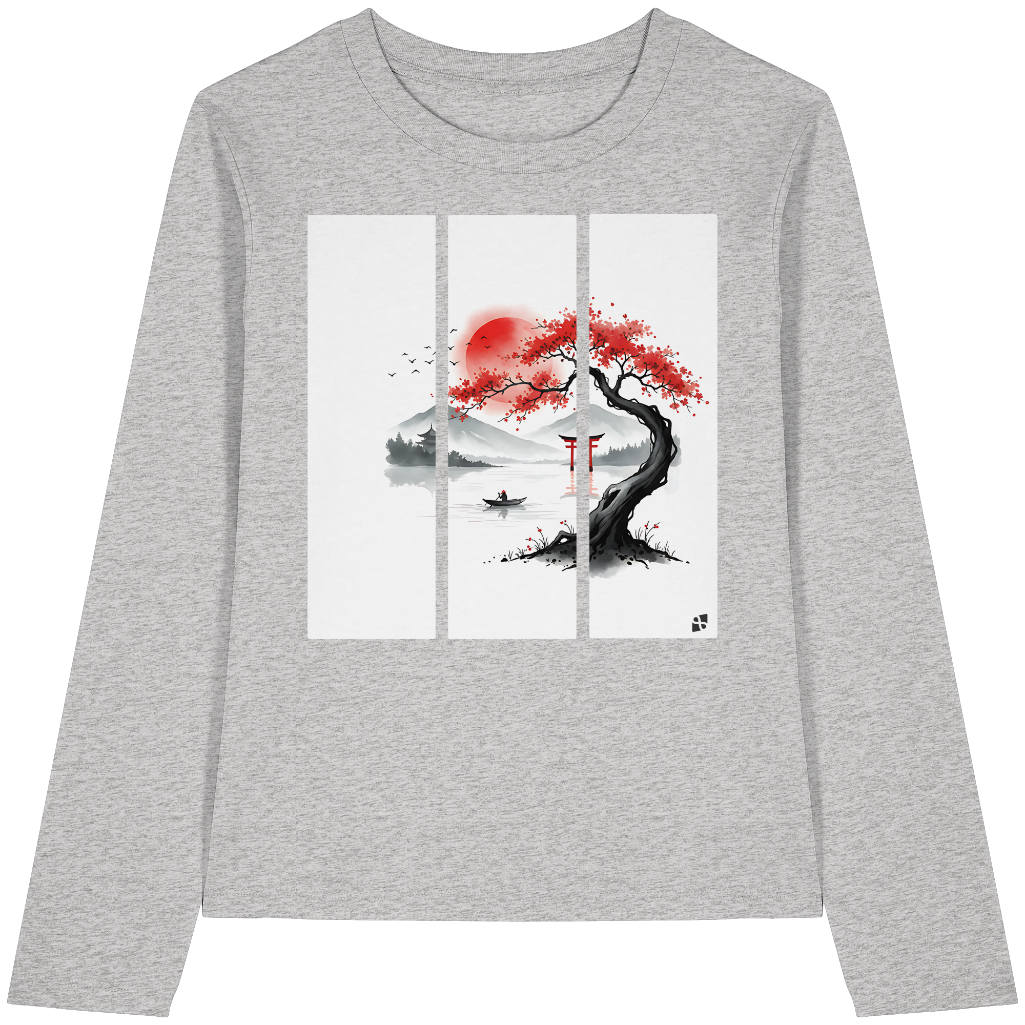 Kirschblüten Vibes - Womens Organic Longsleeve T-Shirt