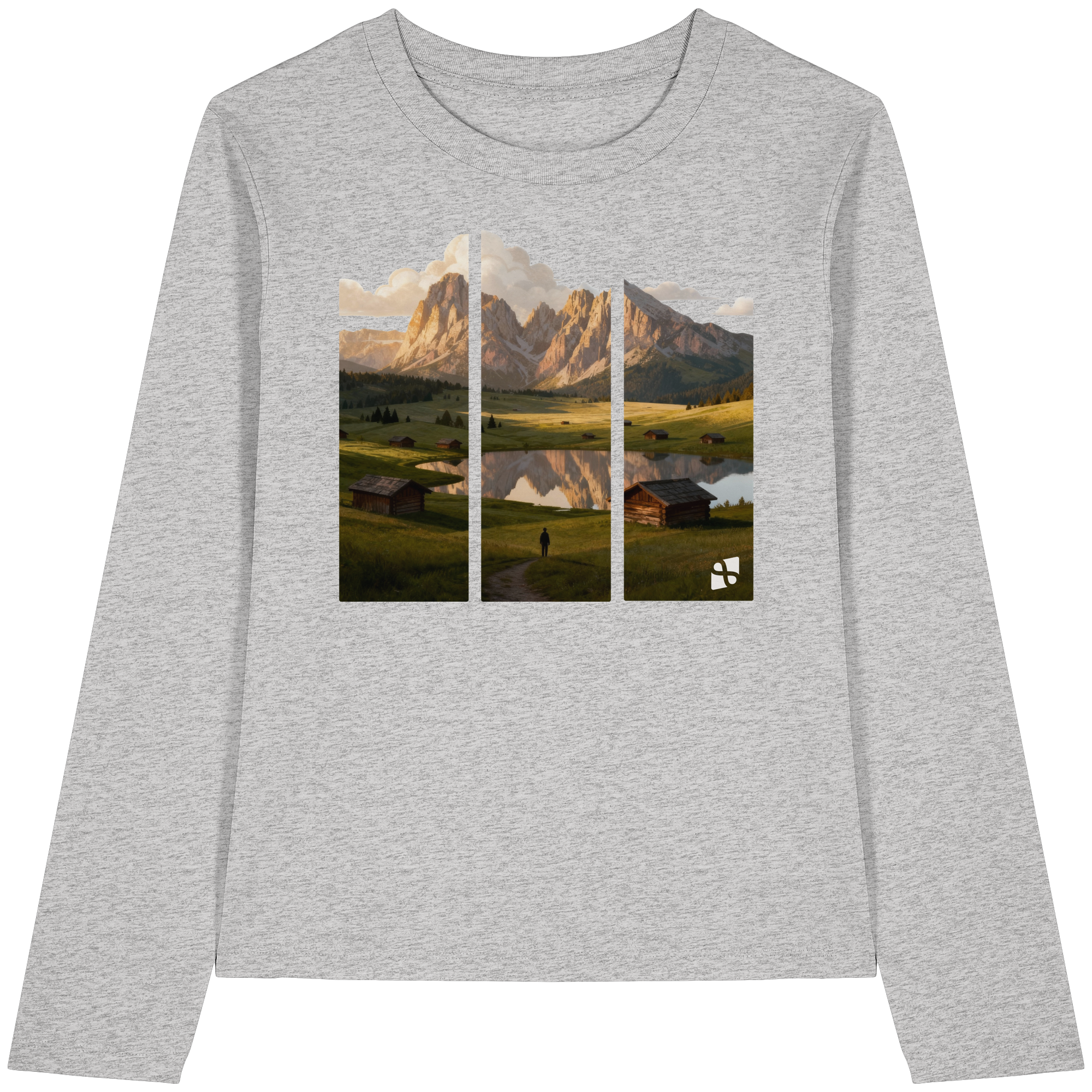 Mountainview - Womens Organic Longsleeve T-Shirt