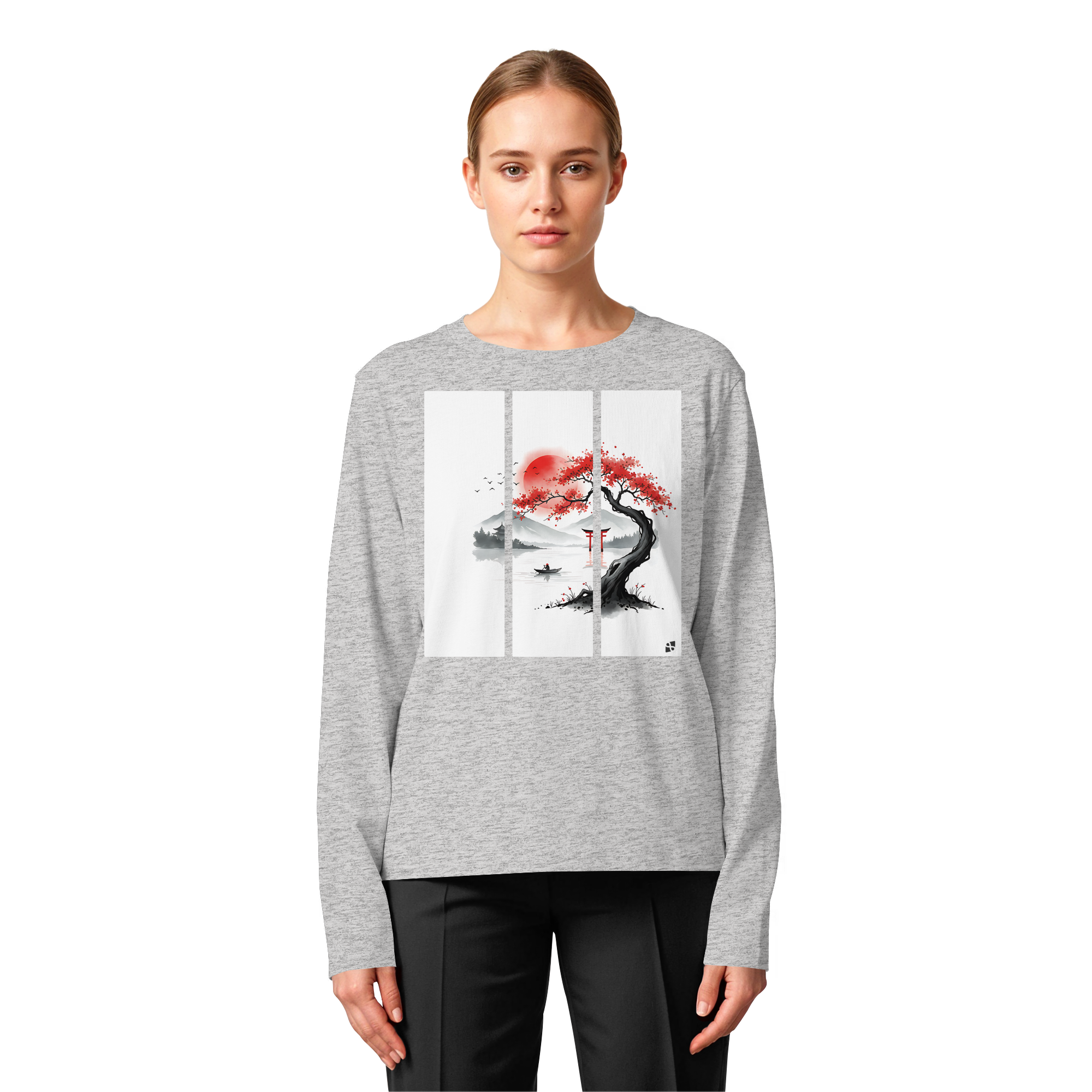 Kirschblüten Vibes - Womens Organic Longsleeve T-Shirt