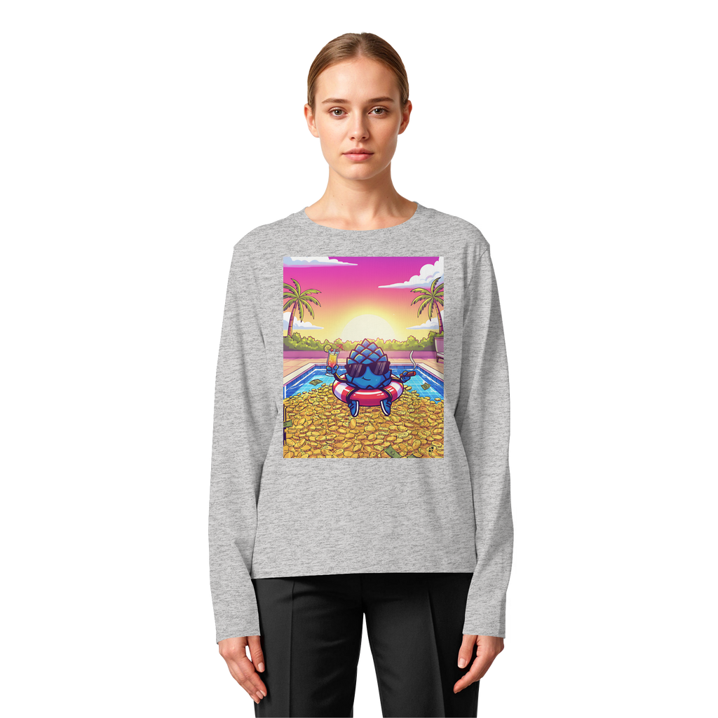 Zirbinator Money & Gold - Womens Organic Longsleeve T-Shirt