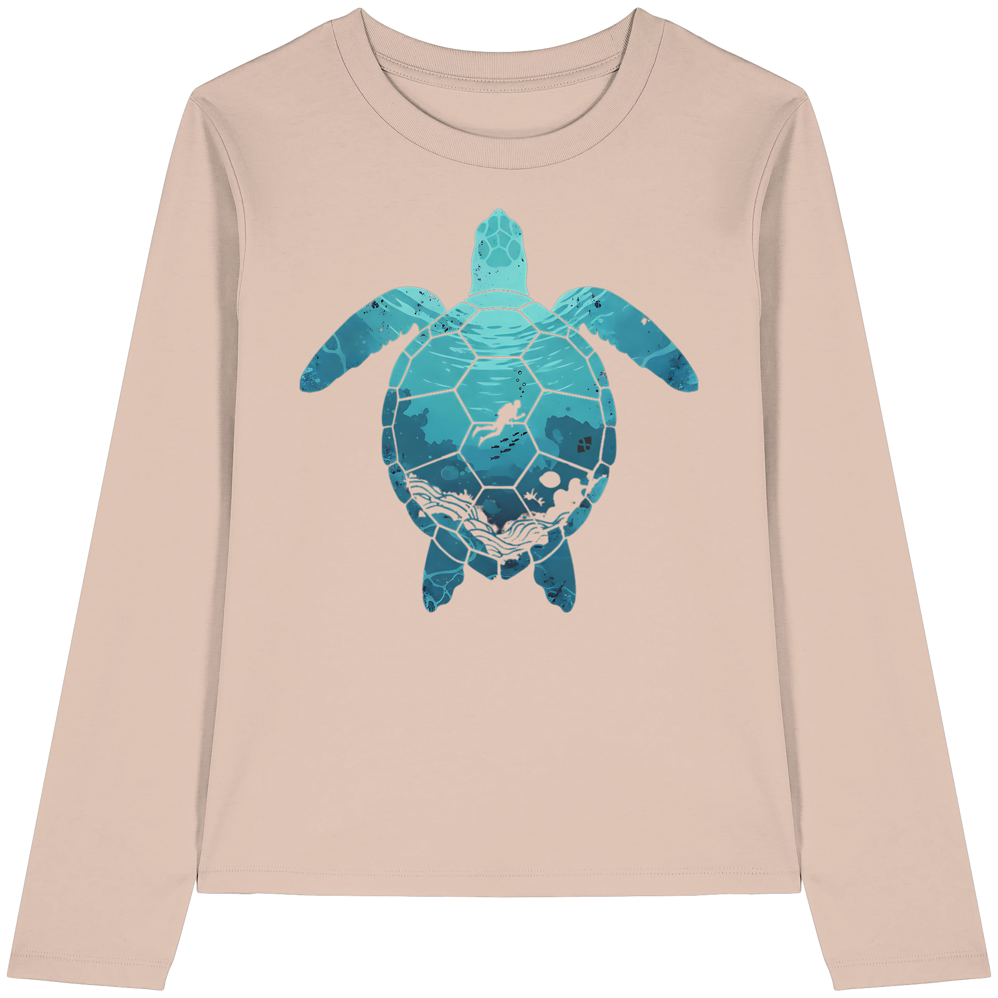 Deep Sea Turtle - Womens Organic Longsleeve T-Shirt