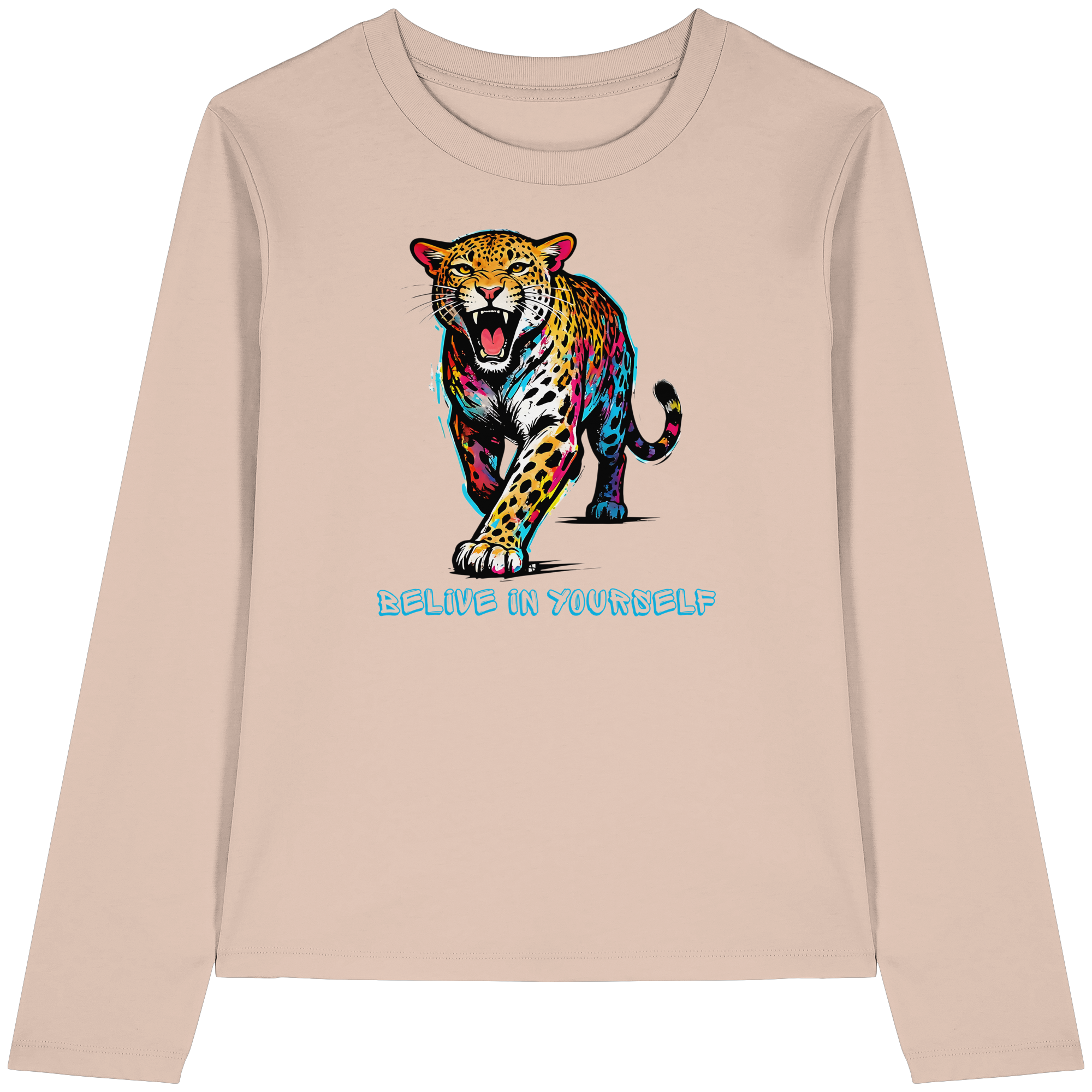 BIY Leopard - Womens Organic Longsleeve T-Shirt
