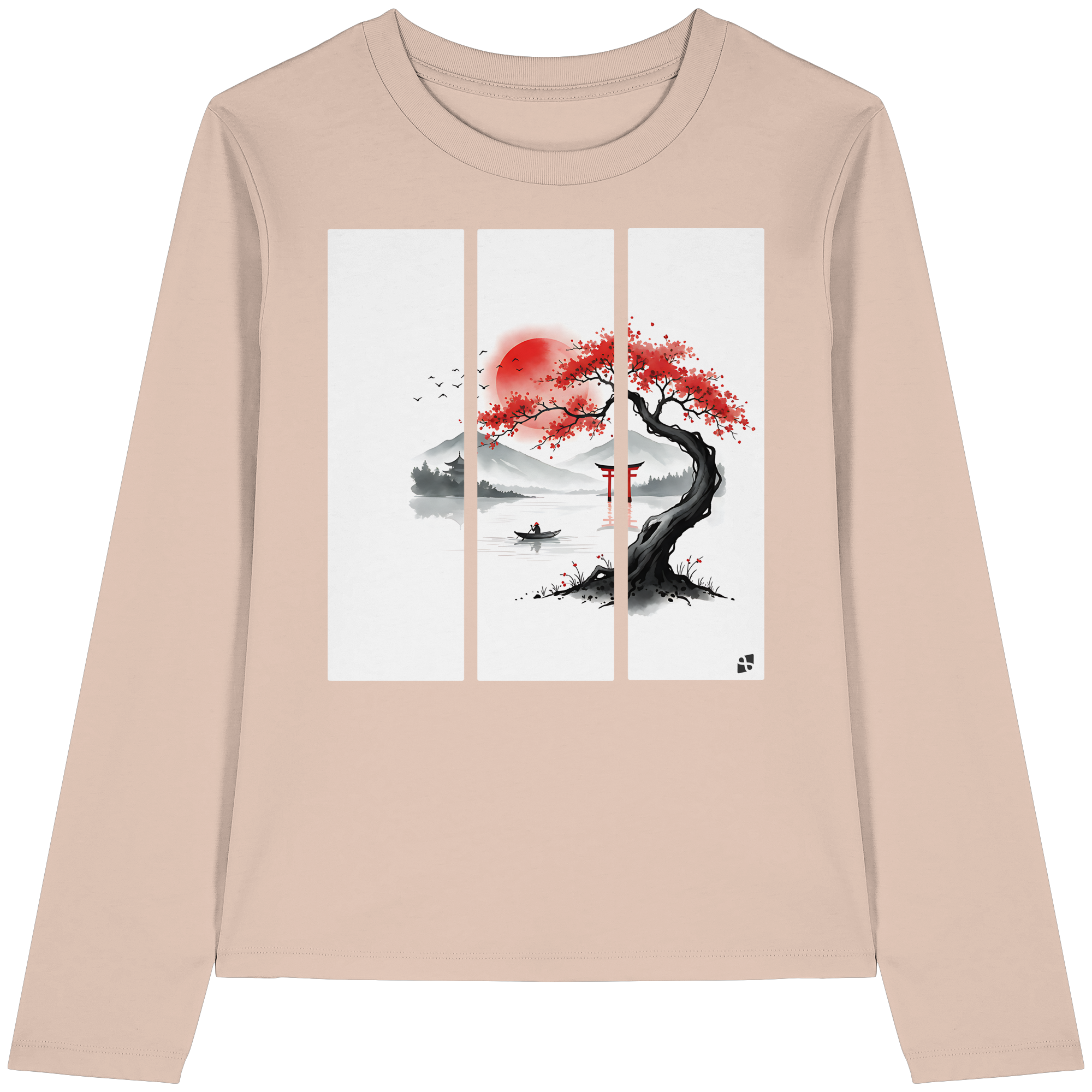 Kirschblüten Vibes - Womens Organic Longsleeve T-Shirt