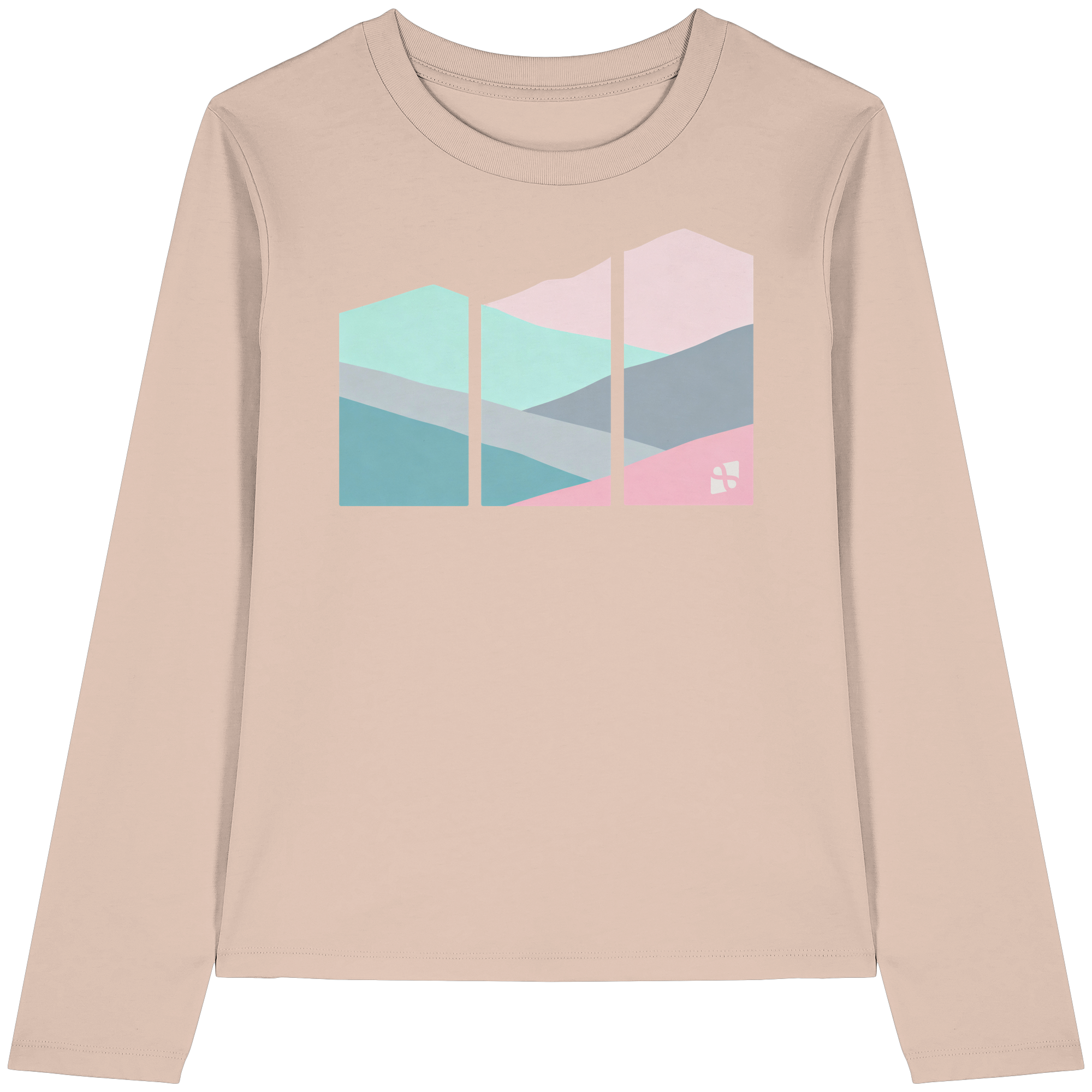 Pastell Mountain - Womens Organic Longsleeve T-Shirt