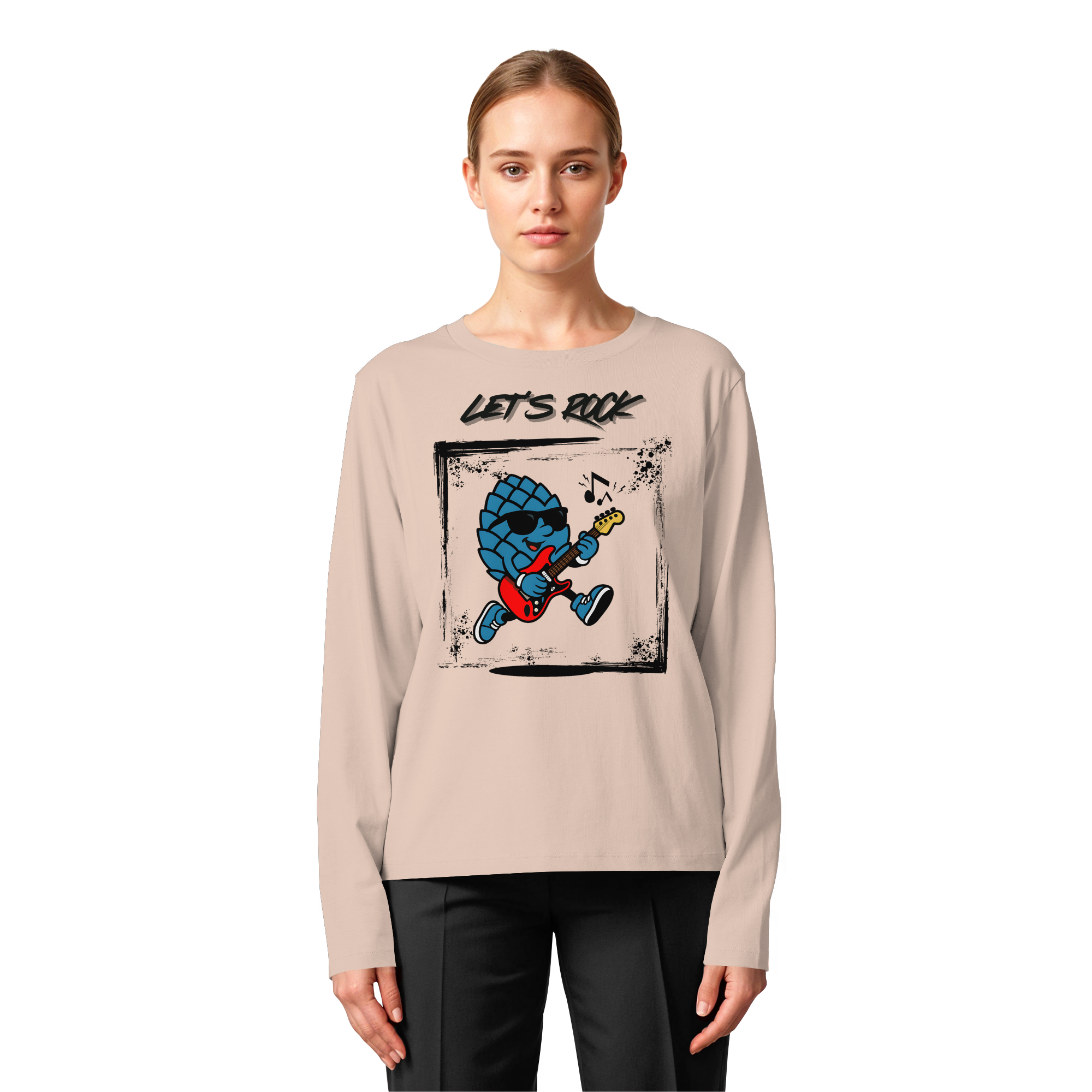 Lets Rock Zirbi - Womens Organic Longsleeve T-Shirt