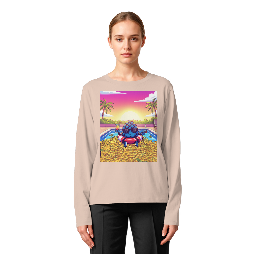 Zirbinator Money & Gold - Womens Organic Longsleeve T-Shirt