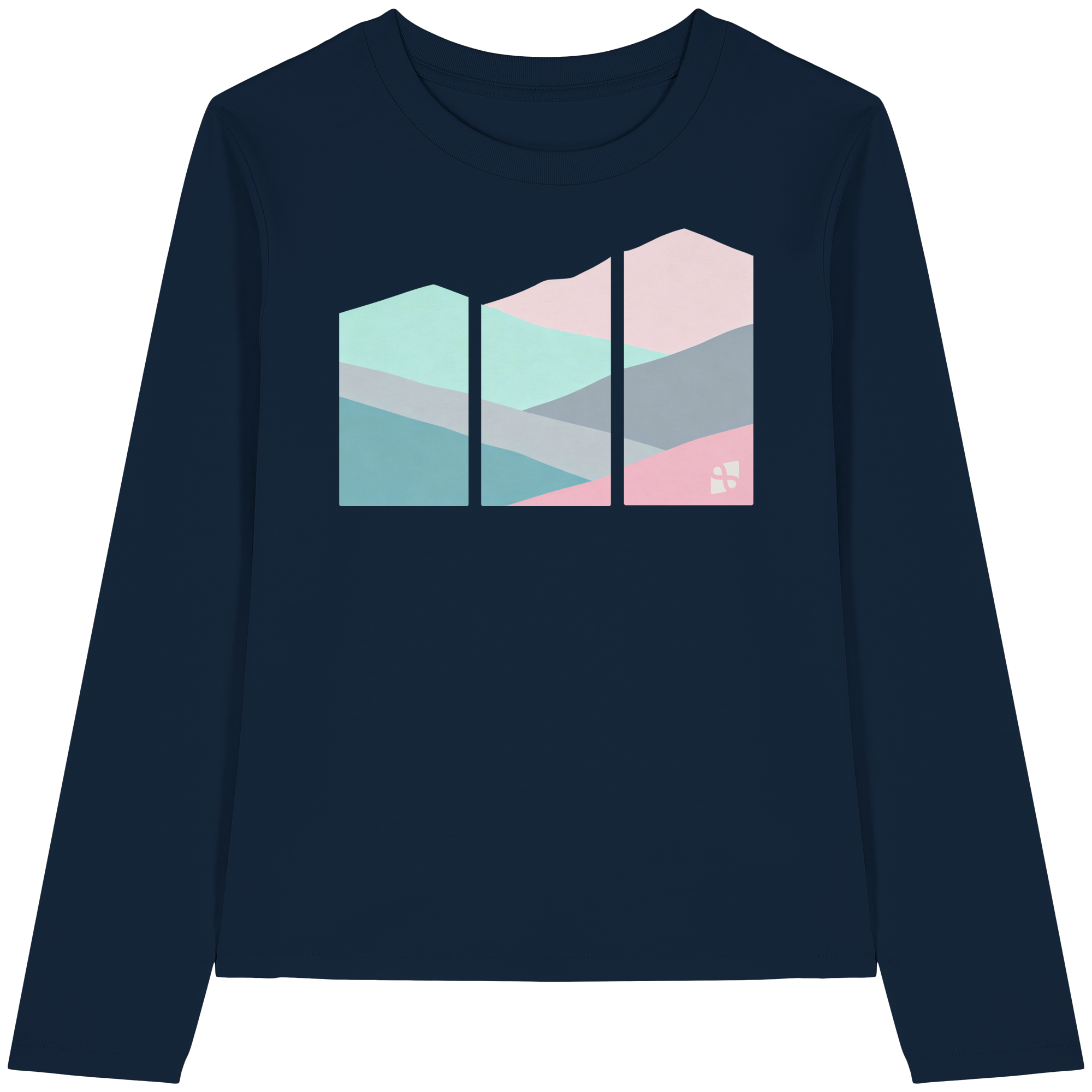 Pastell Mountain - Womens Organic Longsleeve T-Shirt