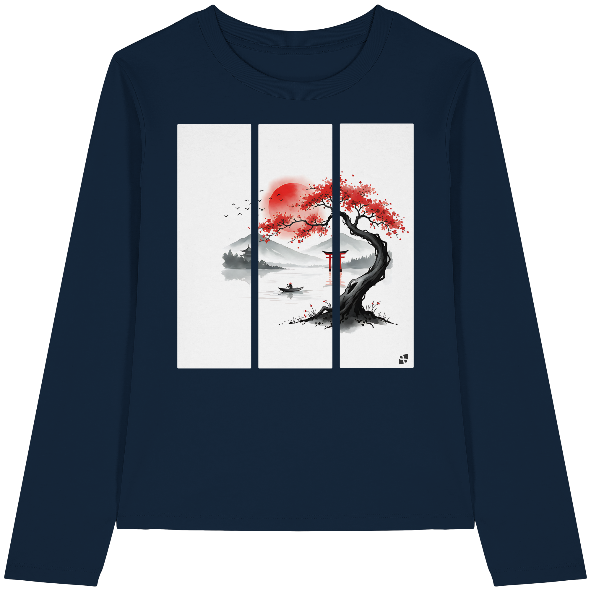 Kirschblüten Vibes - Womens Organic Longsleeve T-Shirt