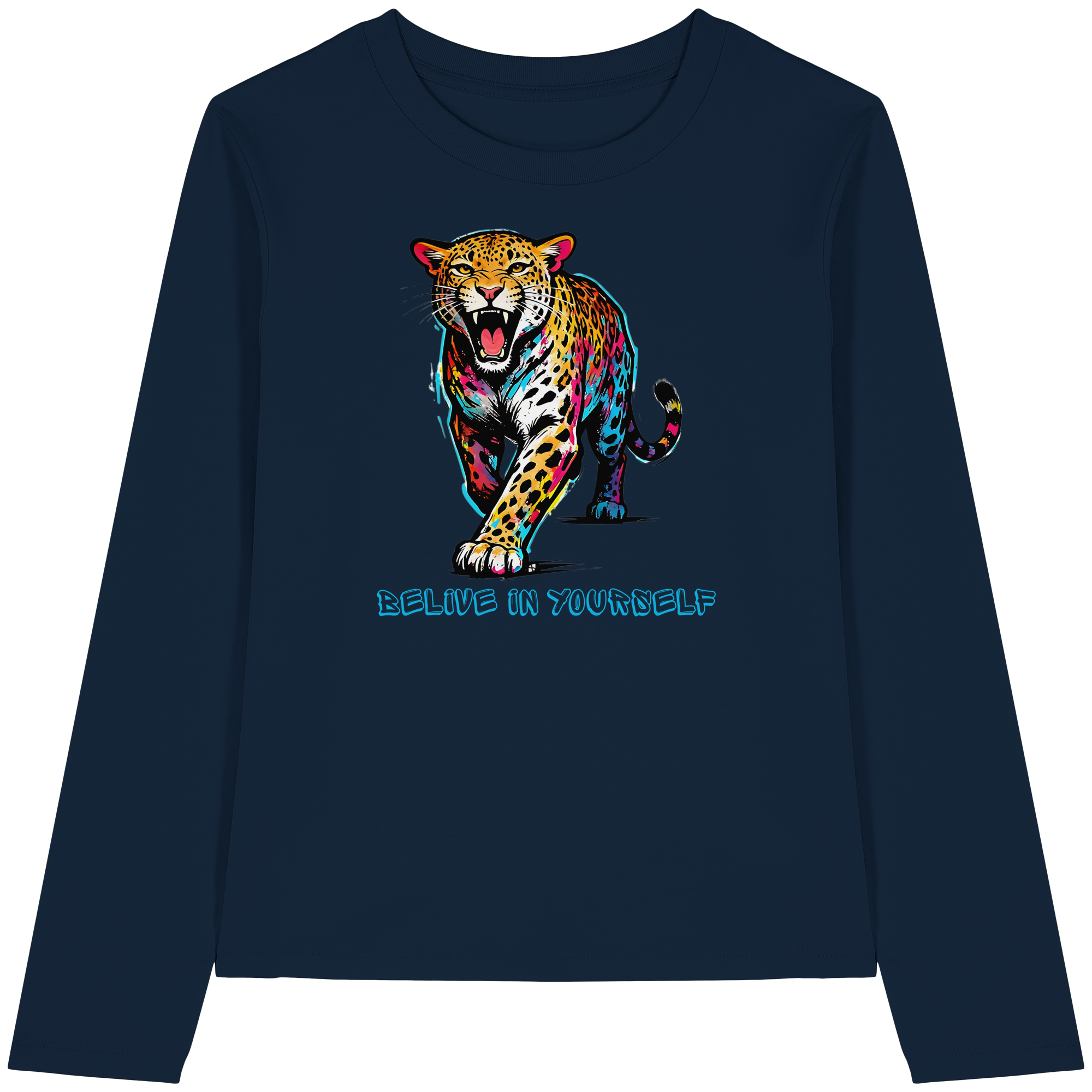 BIY Leopard - Womens Organic Longsleeve T-Shirt