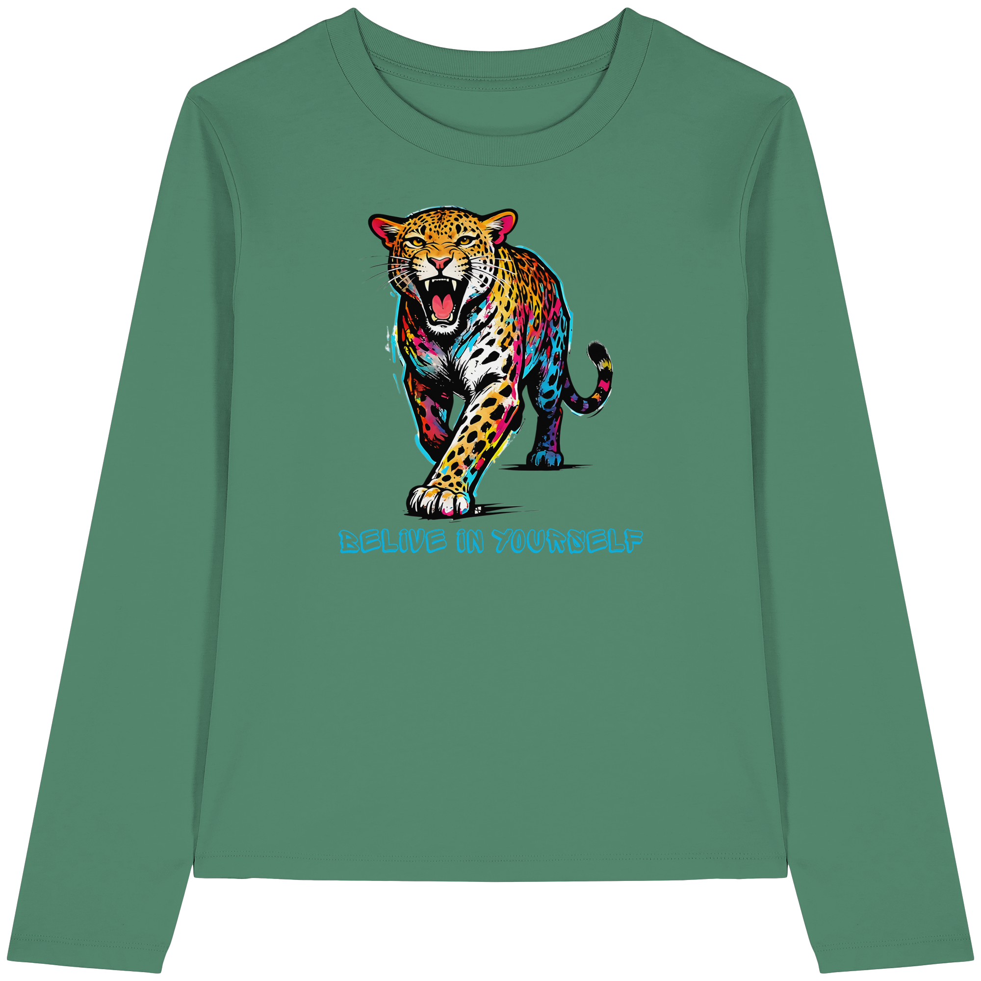 BIY Leopard - Womens Organic Longsleeve T-Shirt